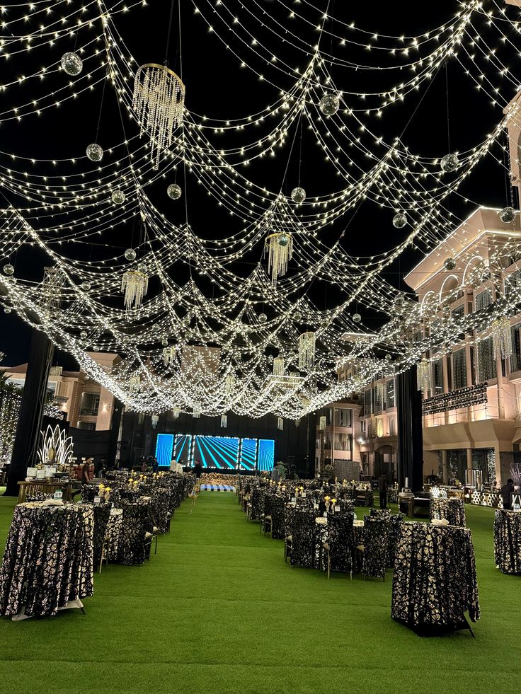 Sangeet night with stage and lighting